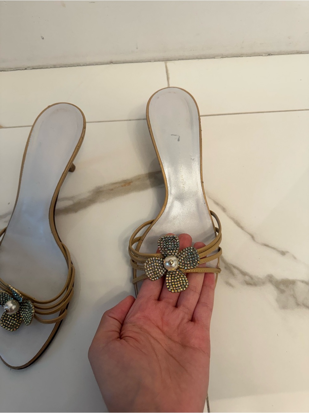 Vintage Giuseppe Zanotti Y2K Embellished Heels - Picture 8 of 10